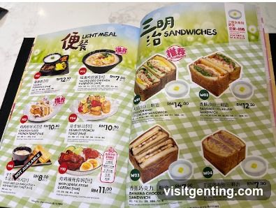Lent Meal and Sandwiches Menu