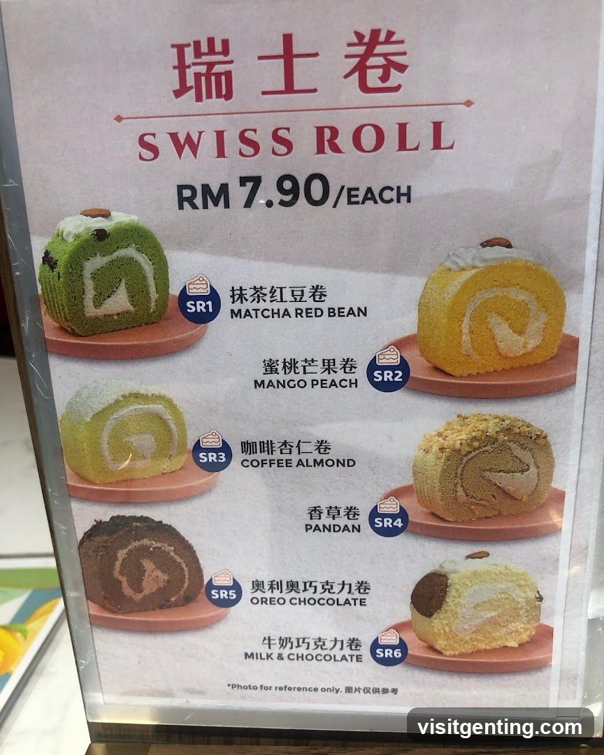 Swiss Roll Menu