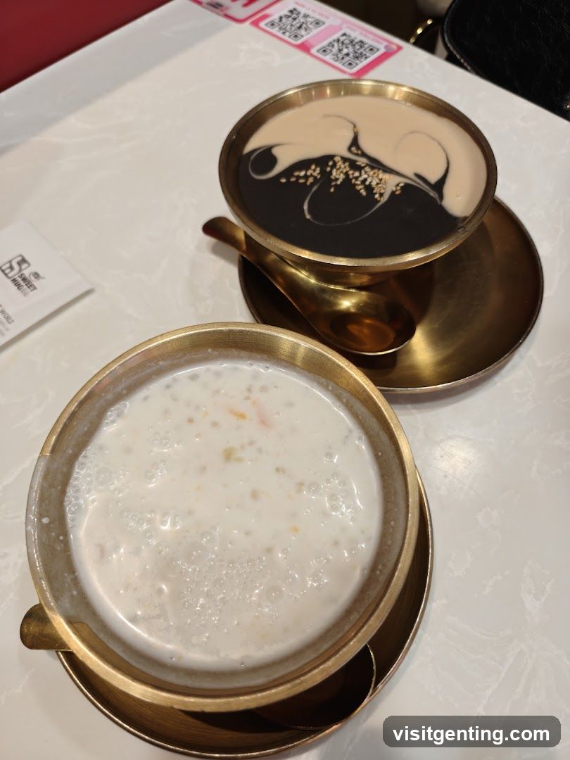 Tabletop with two bowls of dessert