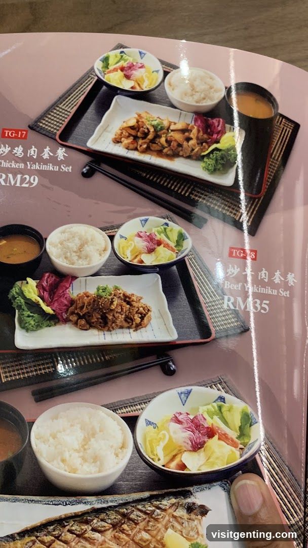 Yakiniku Meal Menu