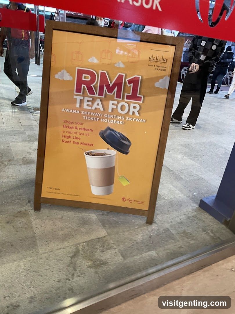 RM1 Tea Promotion Sign