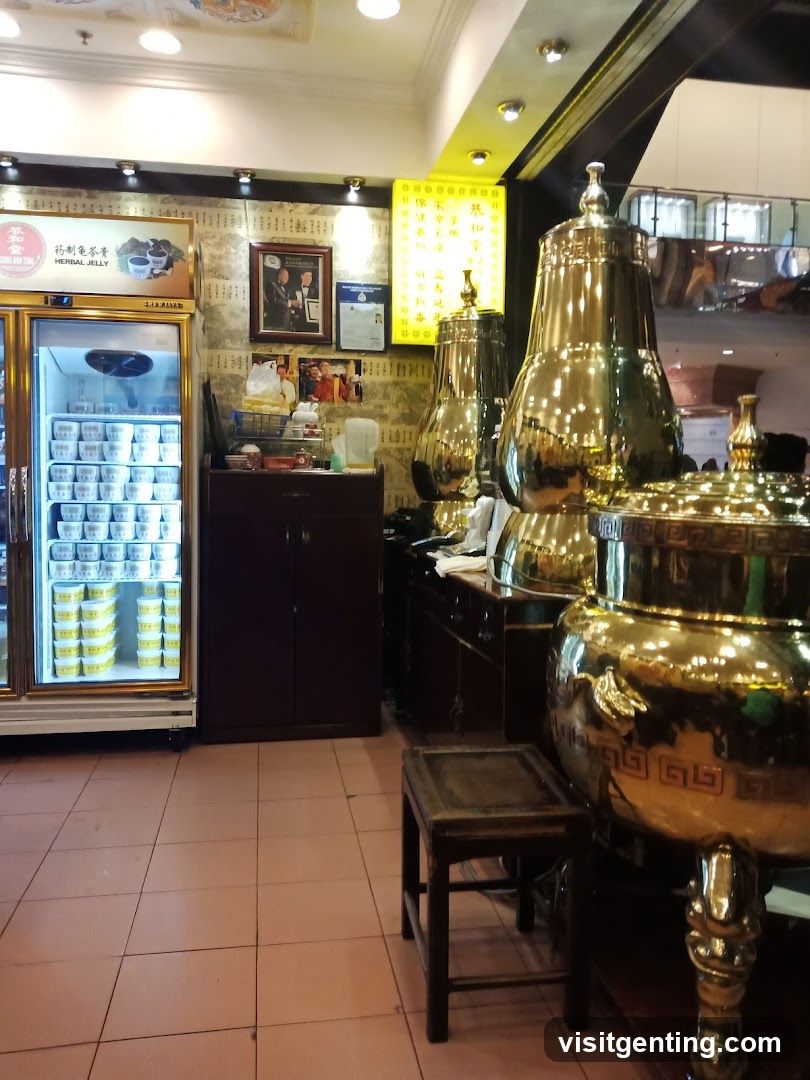 Interior of a traditional herbal jelly shop
