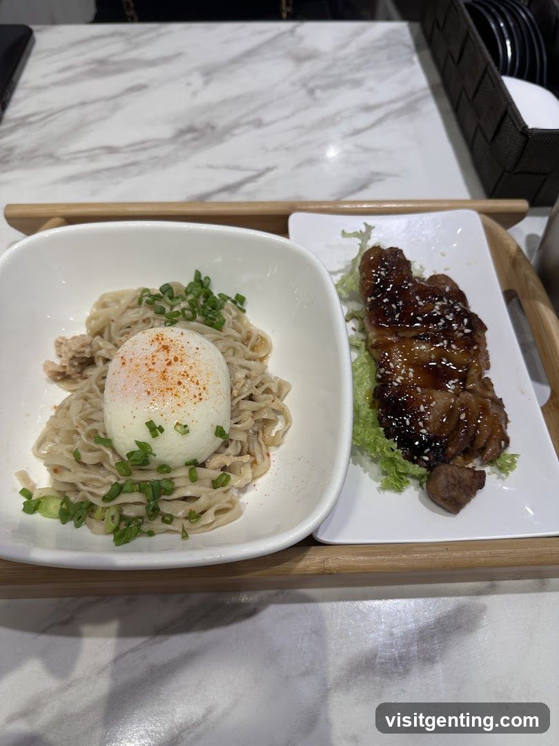 Food served on a tray
