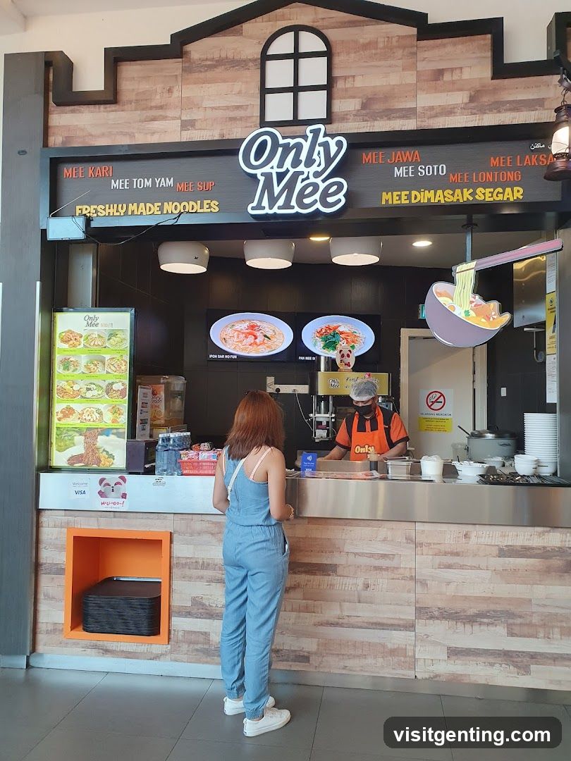 Only Mee noodle stall interior