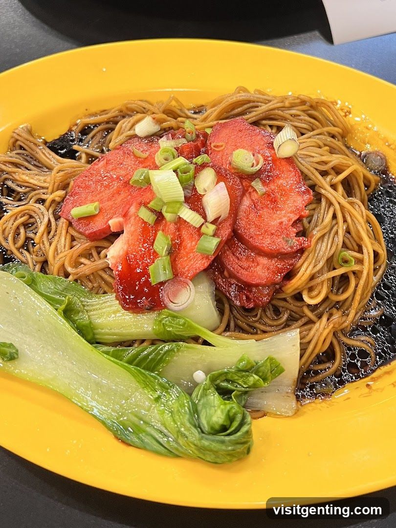 Noodle Dish on Yellow Plate