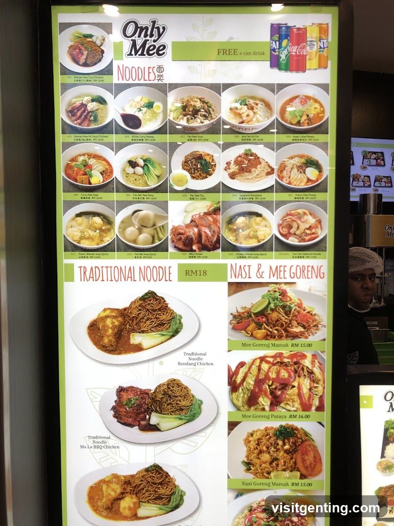 Only Mee Noodles Menu