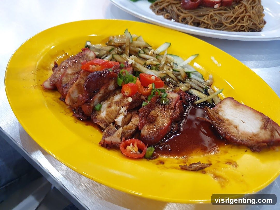 Food on yellow plate
