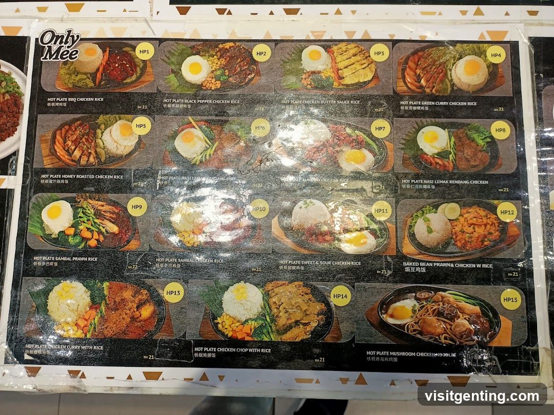 Only Mee Menu Board