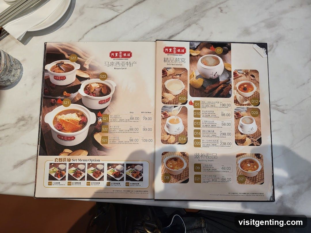 Ar Top Herbal Soup Menu