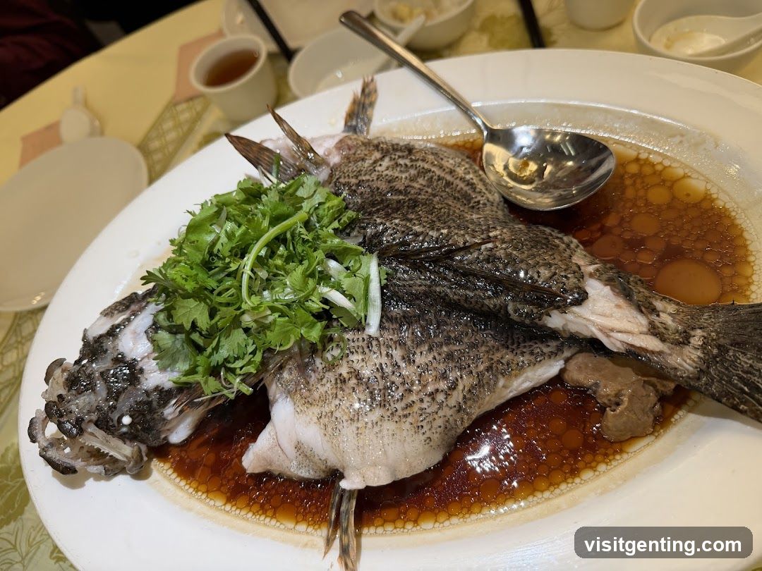 Dish served at dining table