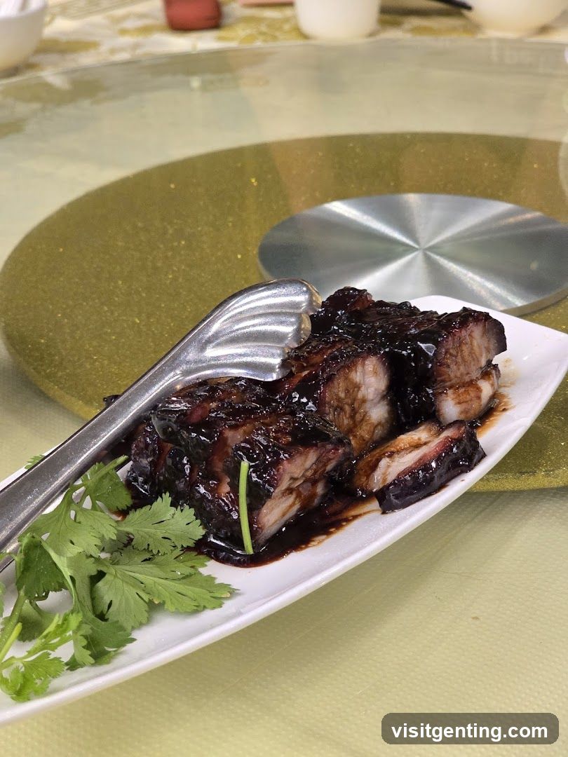 Dish on rotating table