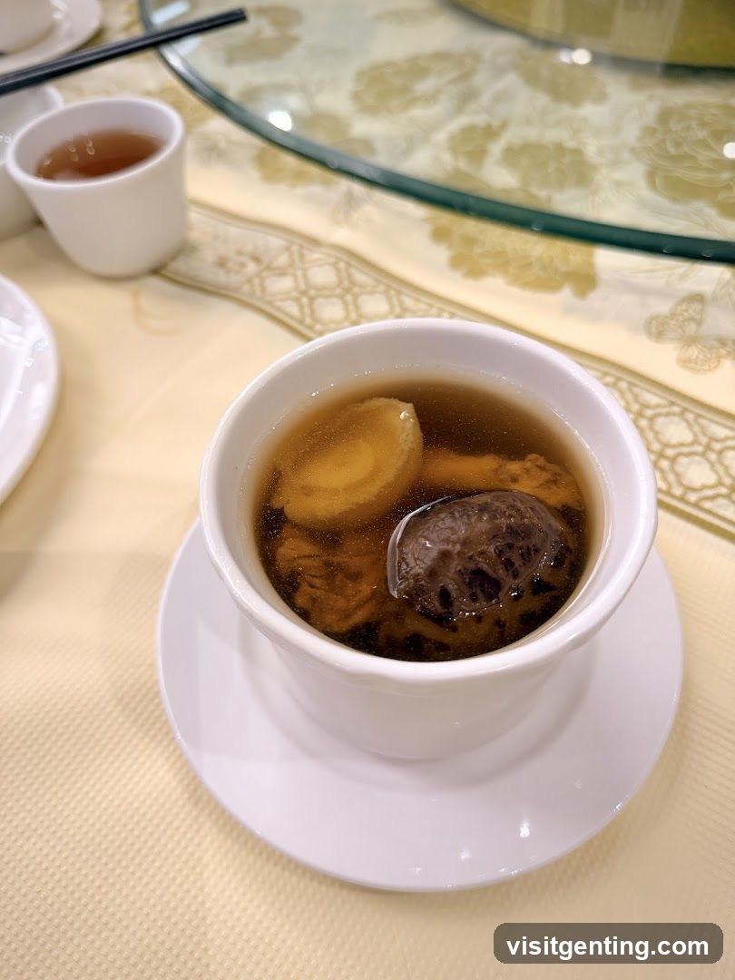 Dining Table with Soup and Tea