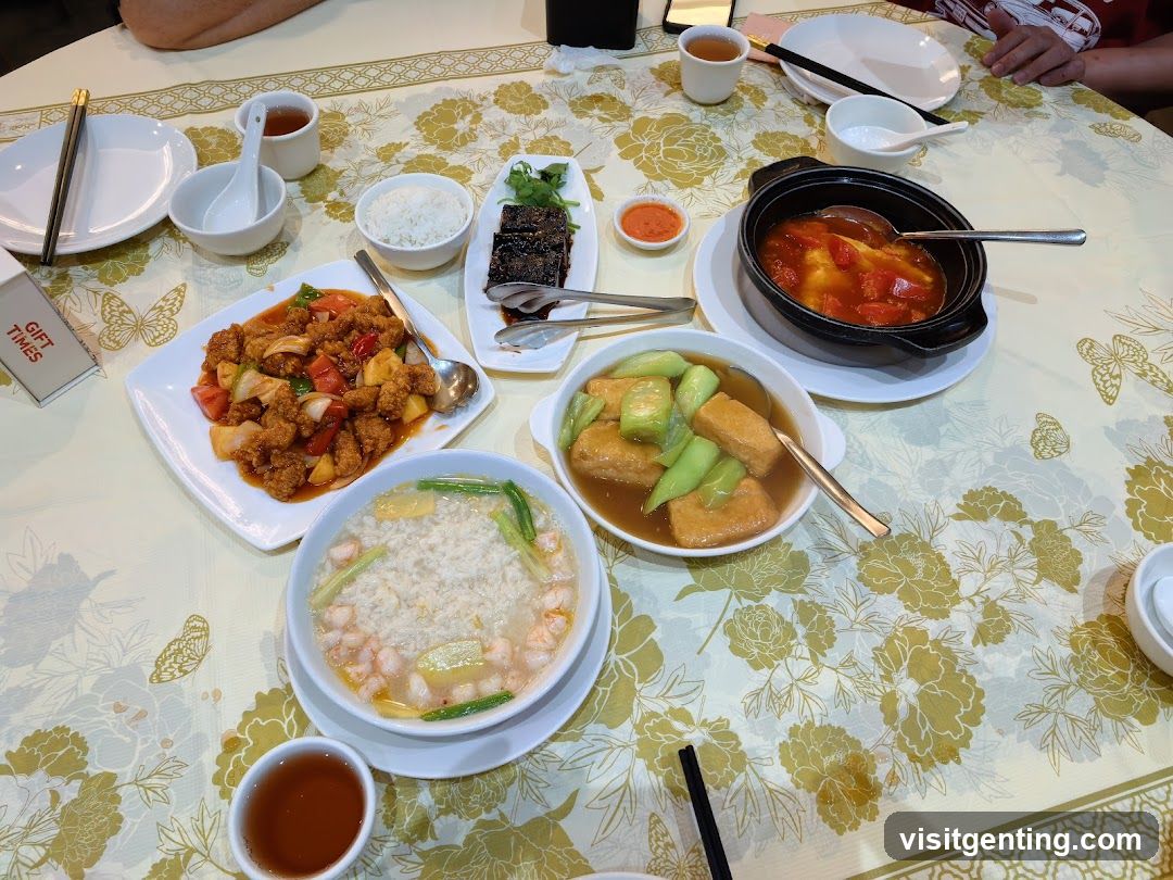 Dining Table with Chinese Cuisine