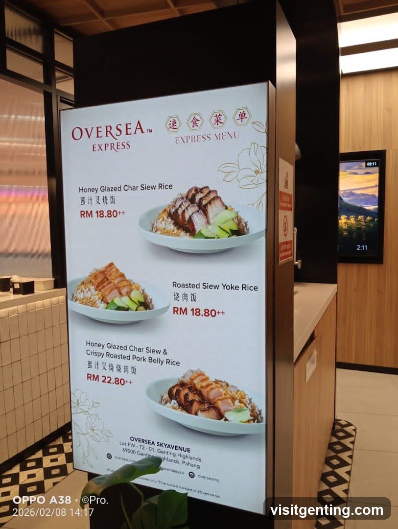 OVERSEA EXPRESS Express Menu