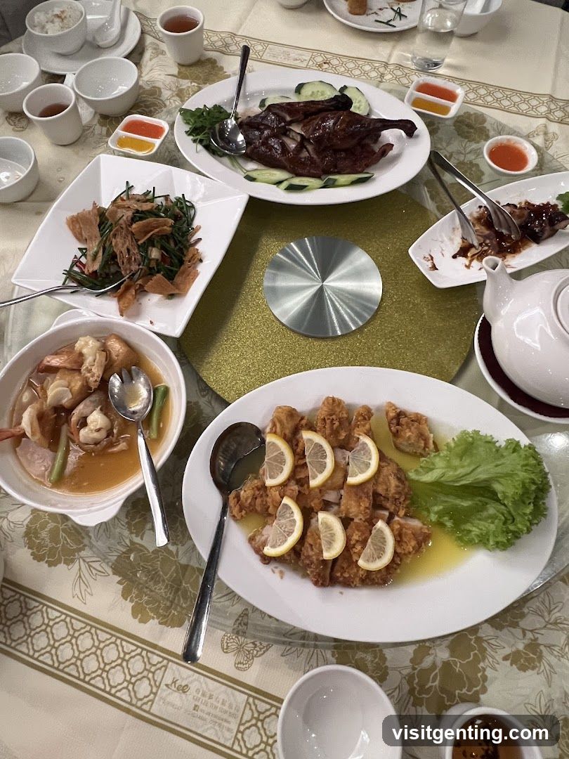 Dining Table with Chinese Cuisine