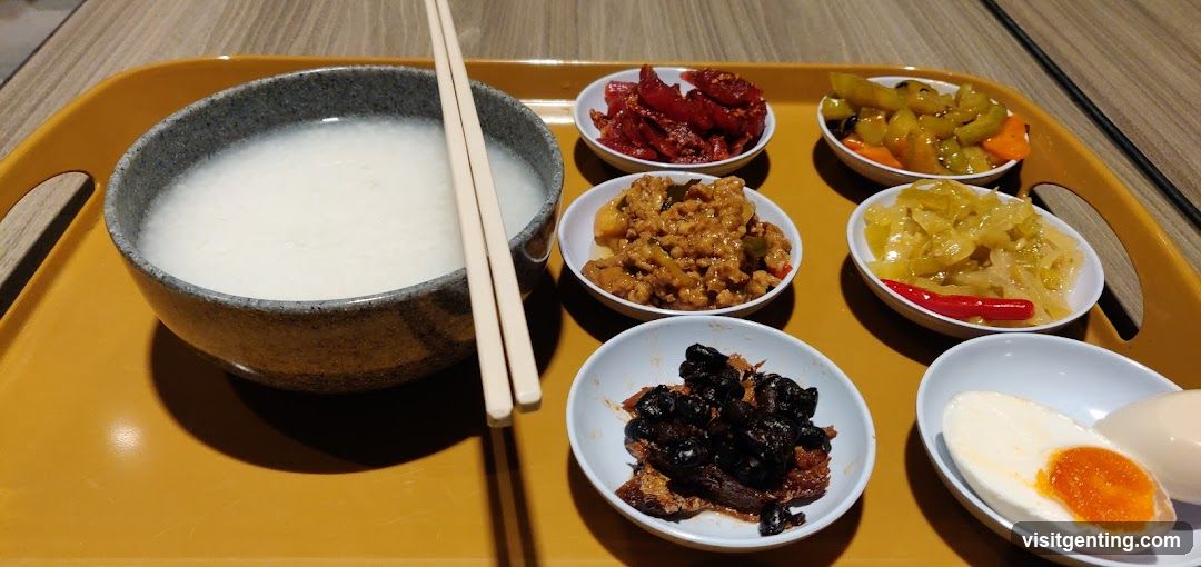 Food Tray with Rice and Side Dishes