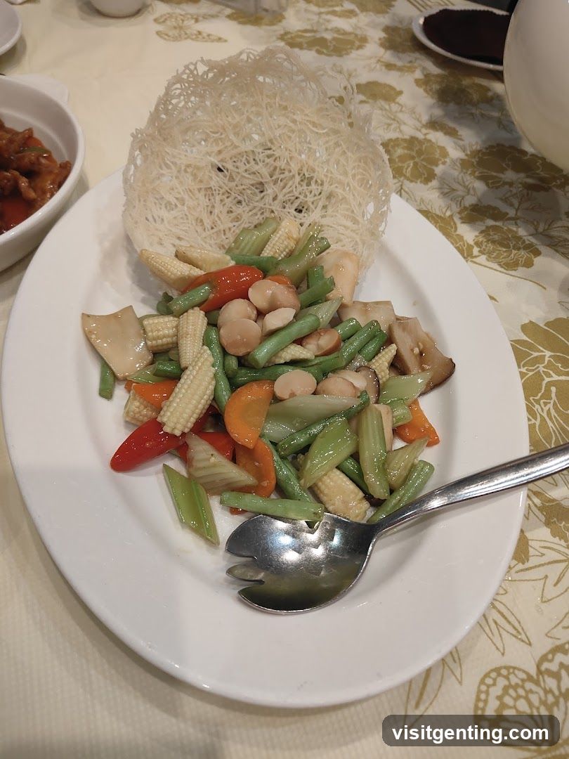 Dining Table with Vegetable Dish