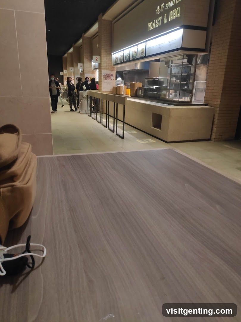 Interior food court area
