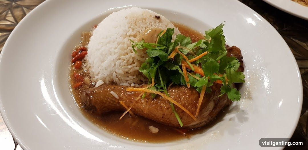 Dish served on white plate