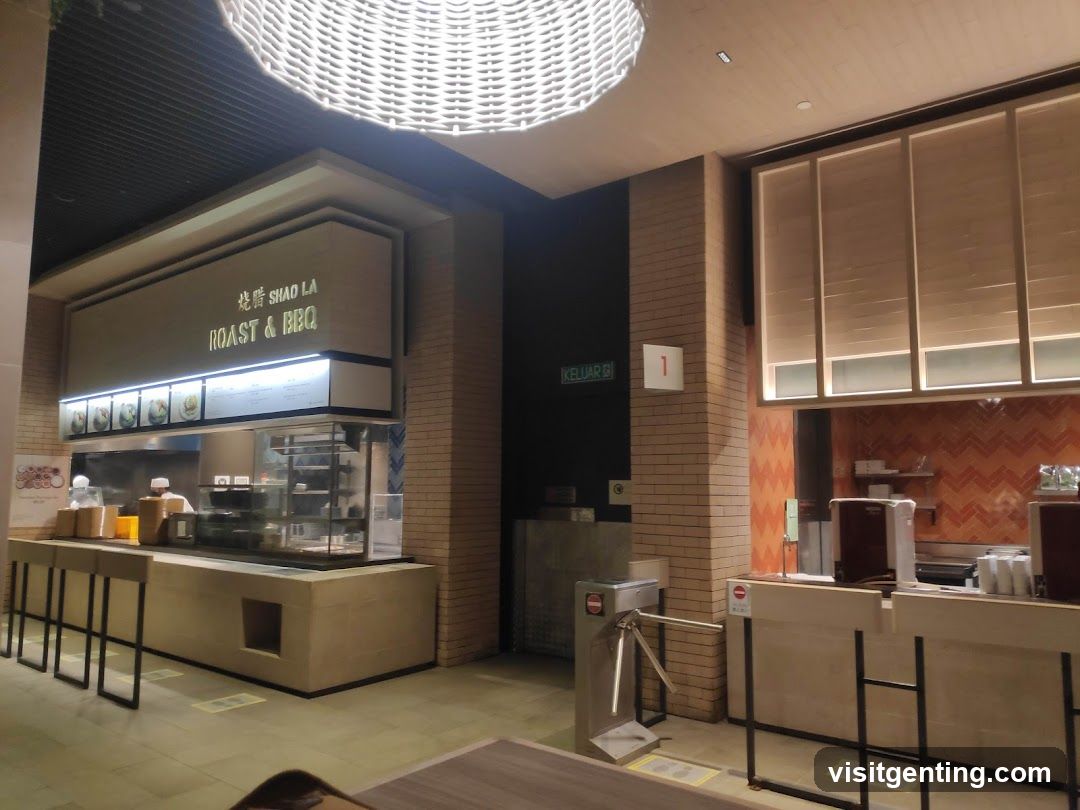 Interior of a food court area