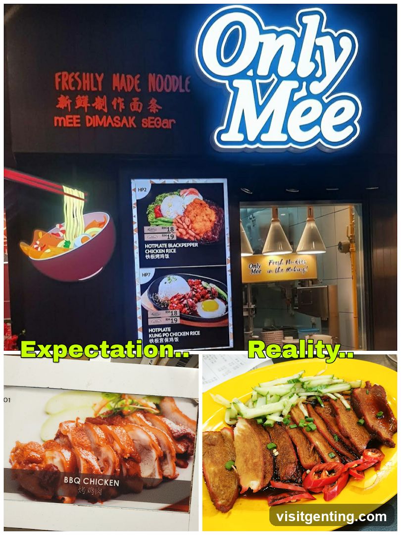 Only Mee storefront with comparison photo collage