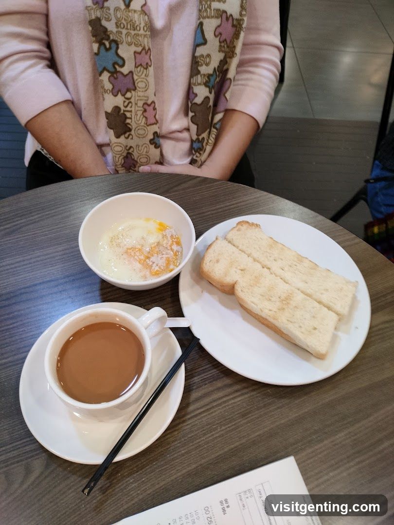 Table with breakfast items