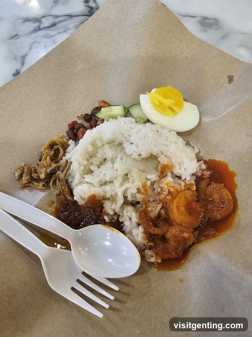 Food served on paper