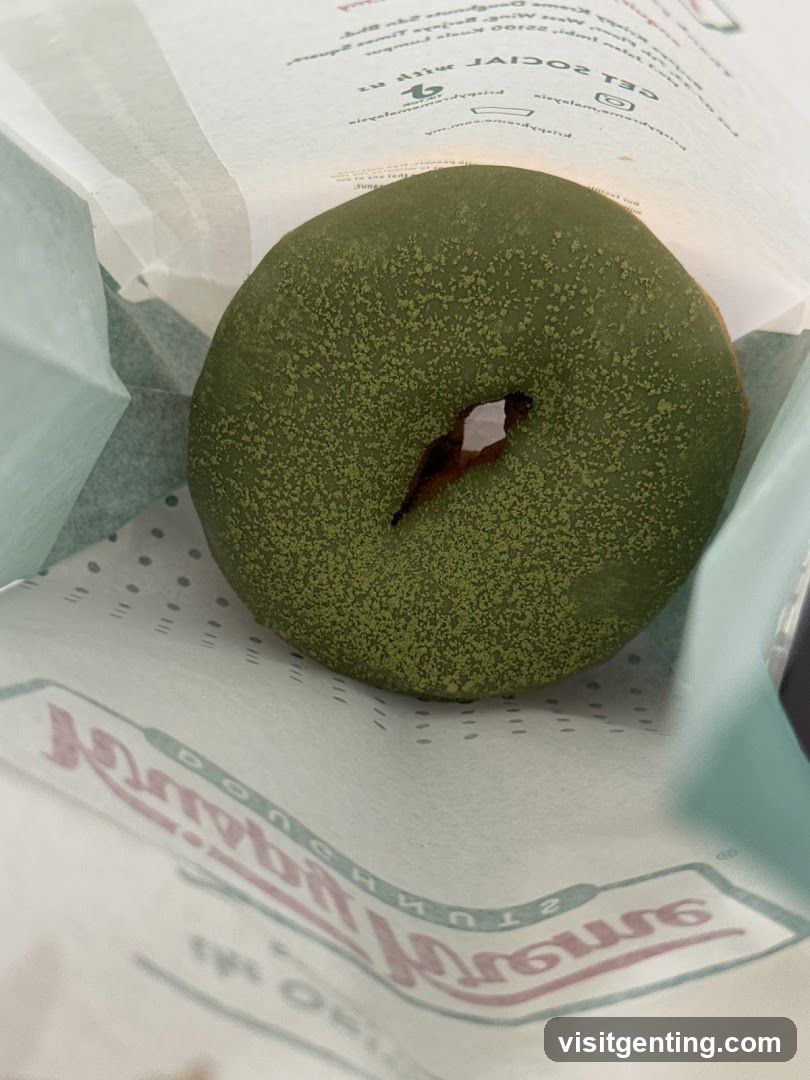 Matcha Donut in Packaging