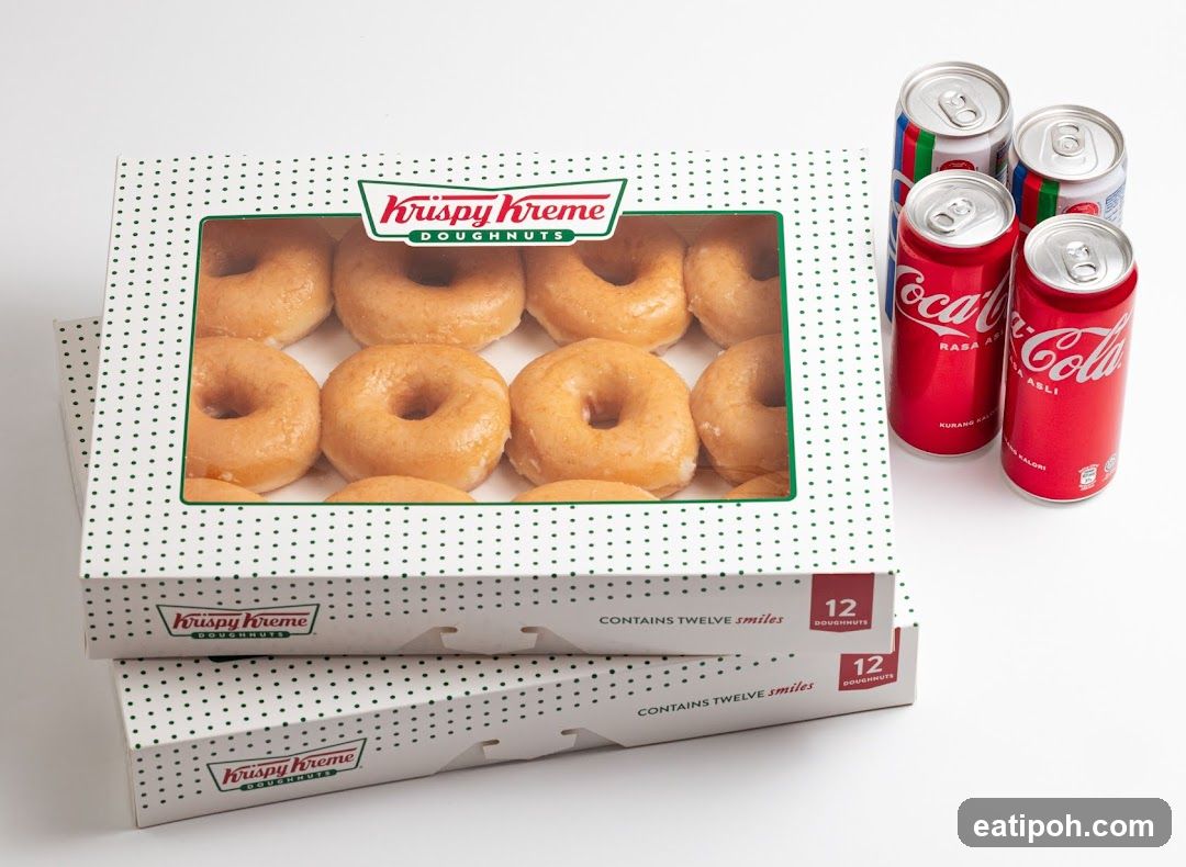 Krispy Kreme Doughnuts and Coca-Cola Cans