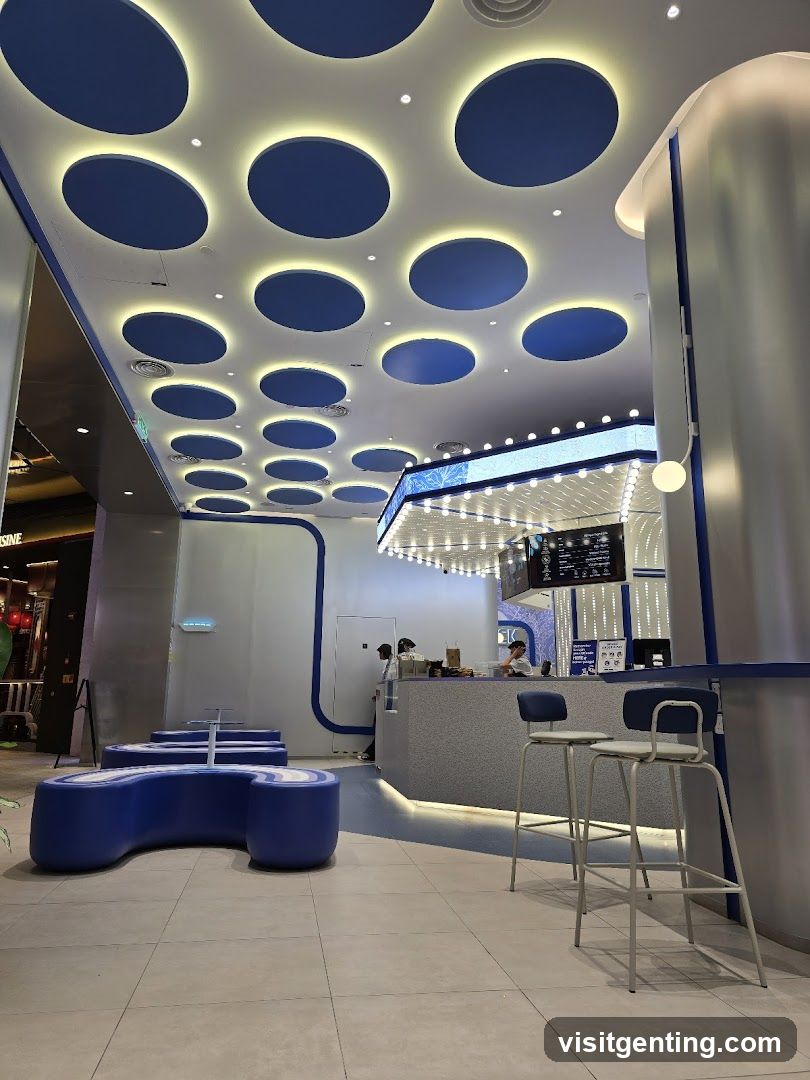 Interior of a modern café or lounge