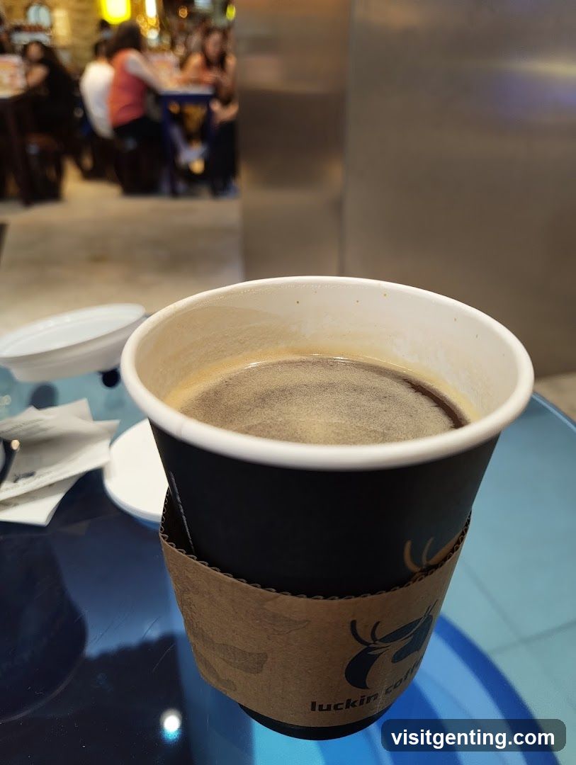 Lucky Coffee Cup on Table