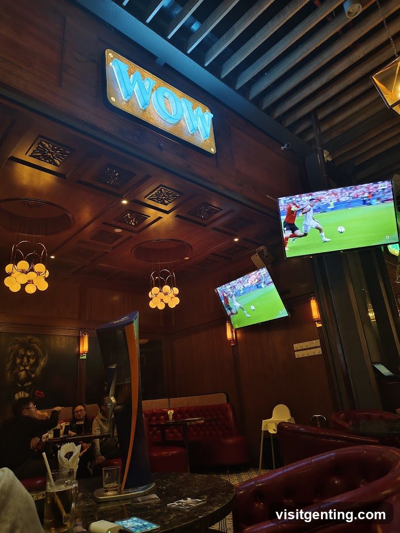 Interior of a sports bar