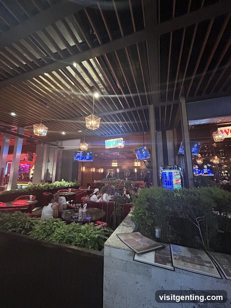 Restaurant Interior at Night