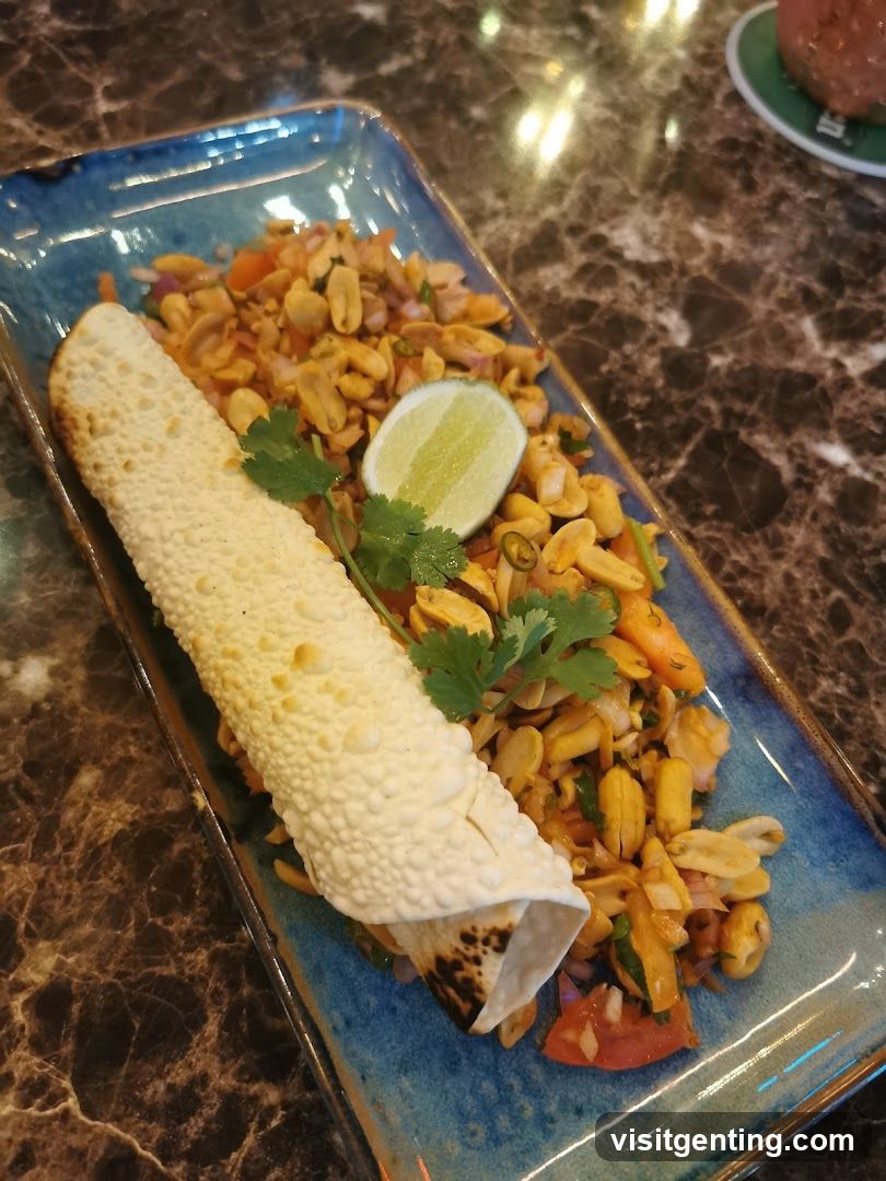 Food Dish on Blue Plate