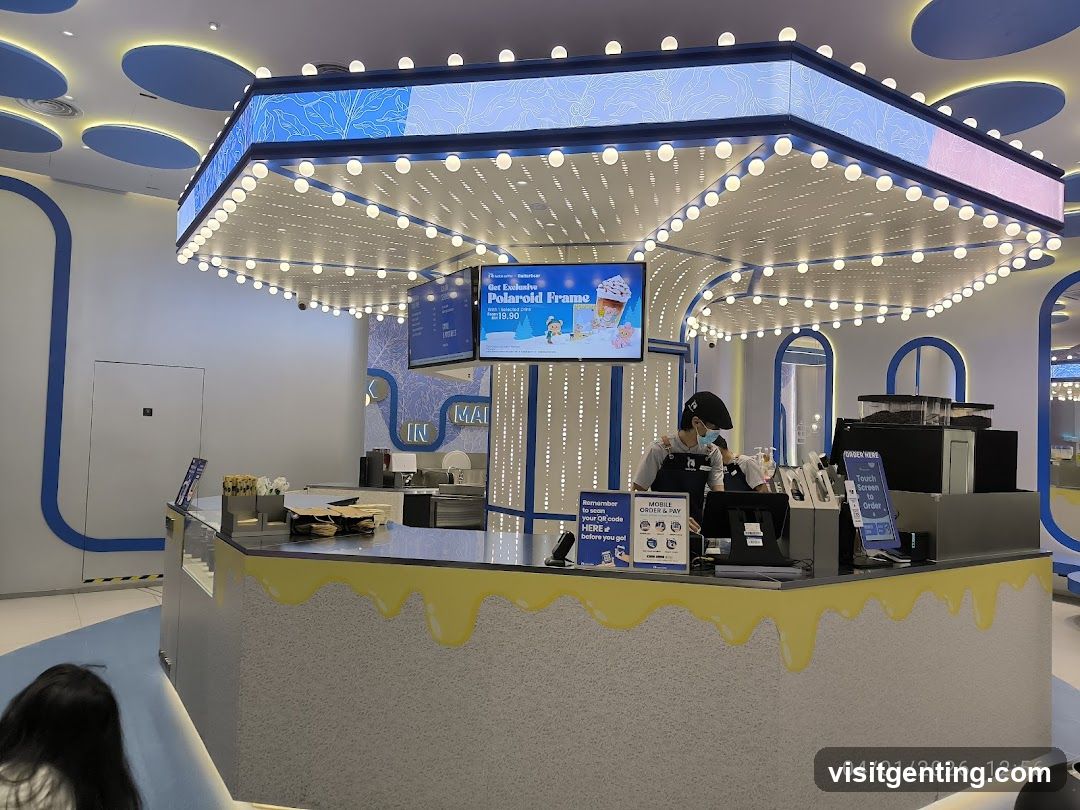 Interior counter area of a retail or food establishment