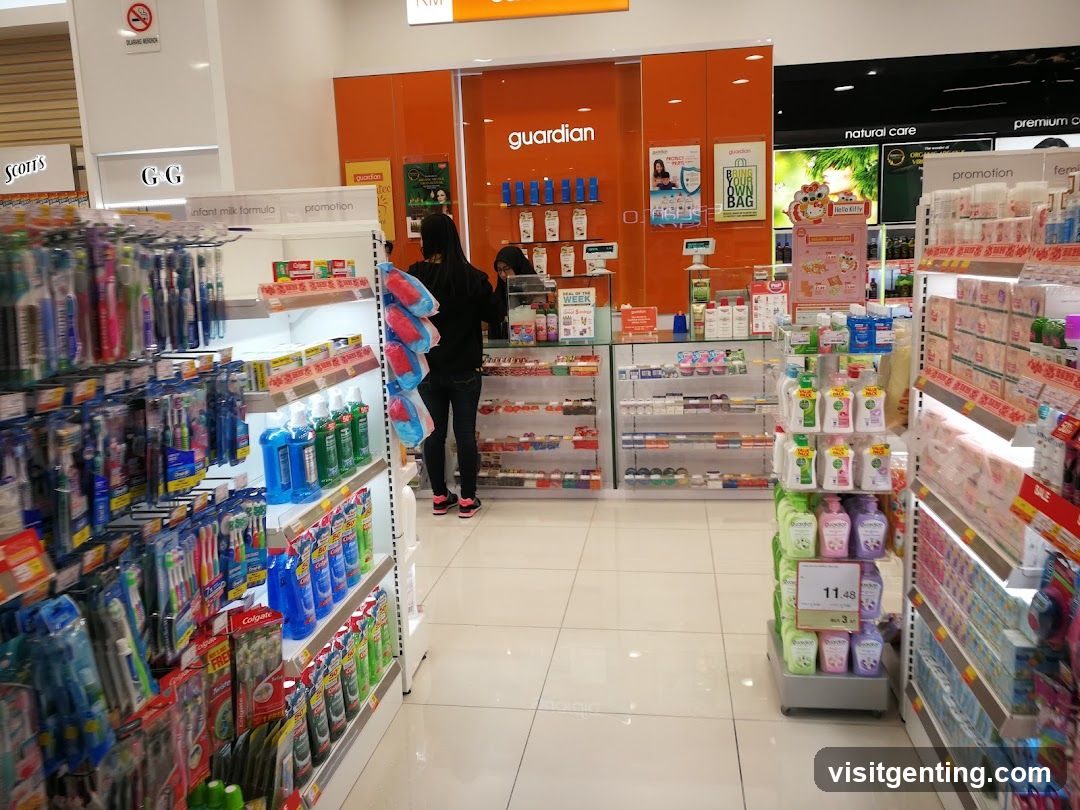 Interior of a pharmacy store