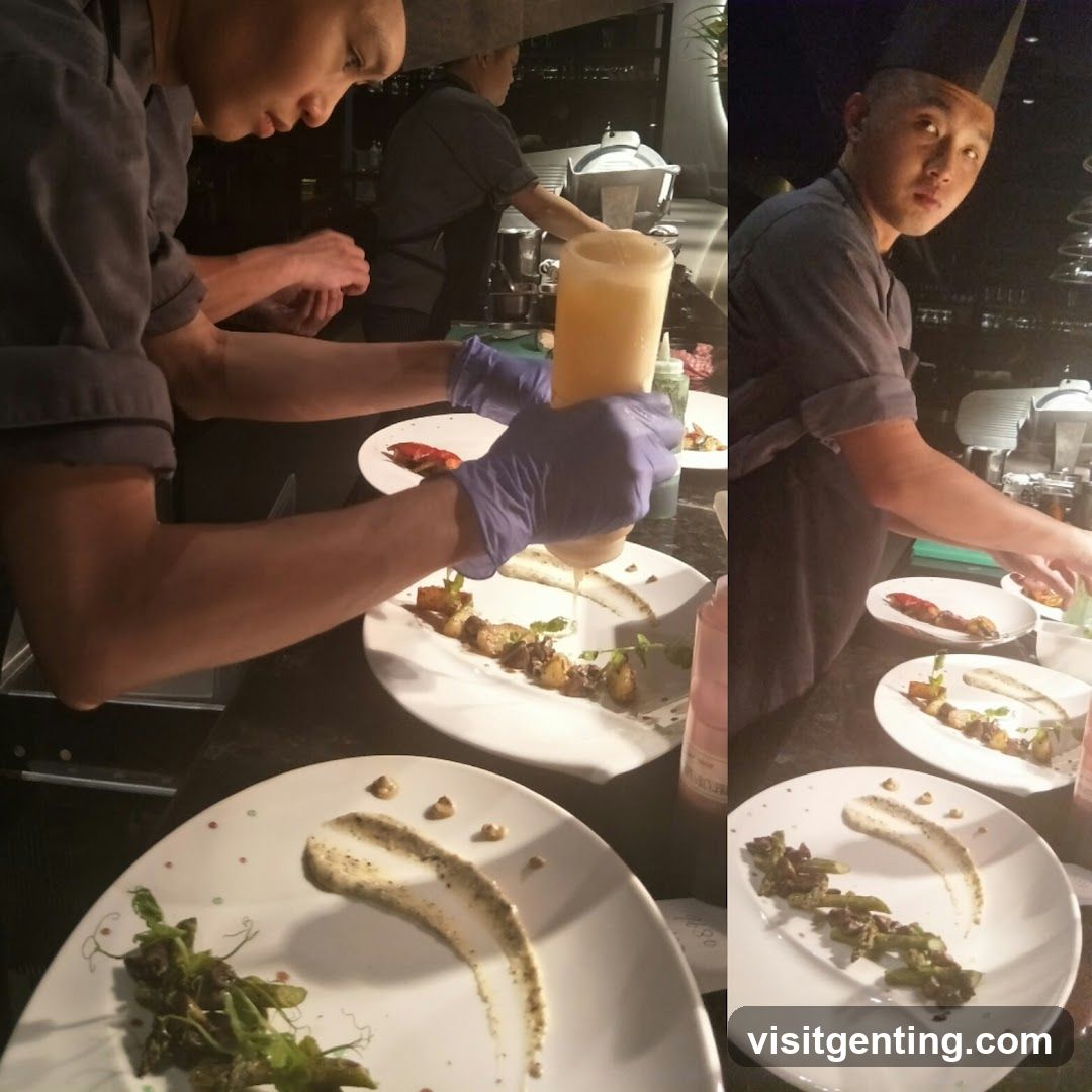 Chefs preparing dishes