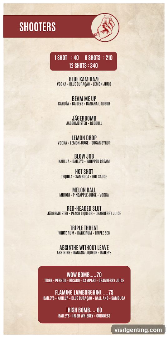 Shooters Menu