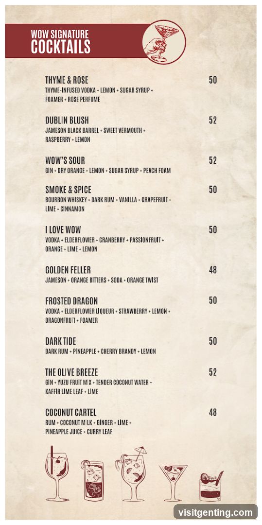 WOW Signature Cocktails
