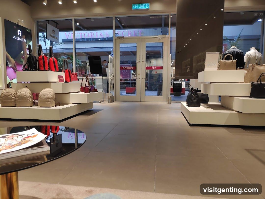 Interior of Aigner store