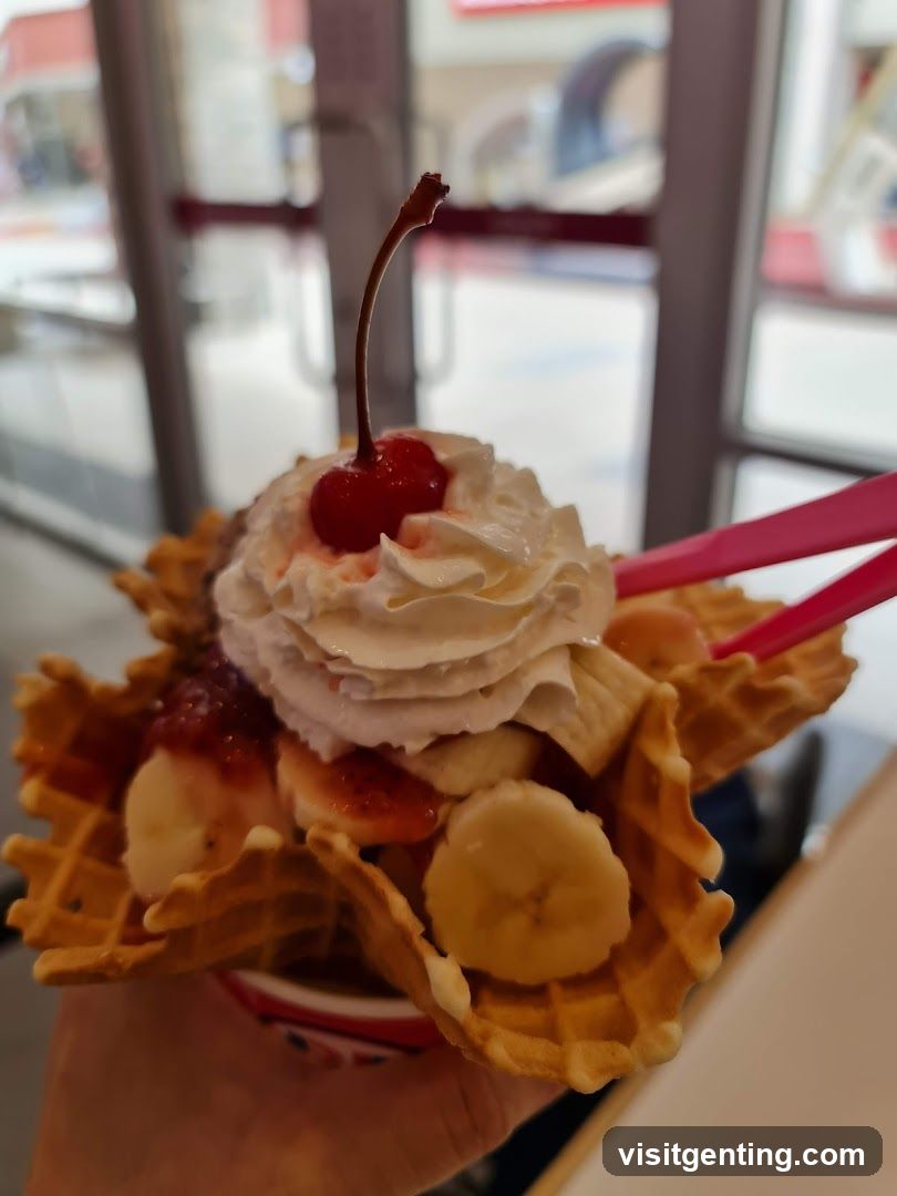 Ice Cream in Waffle Cup