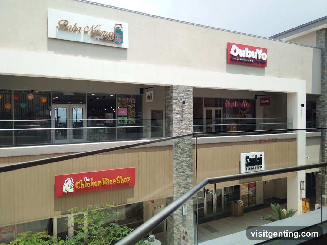 Baba Nonya & DubuYo storefronts at multi-level shopping center
