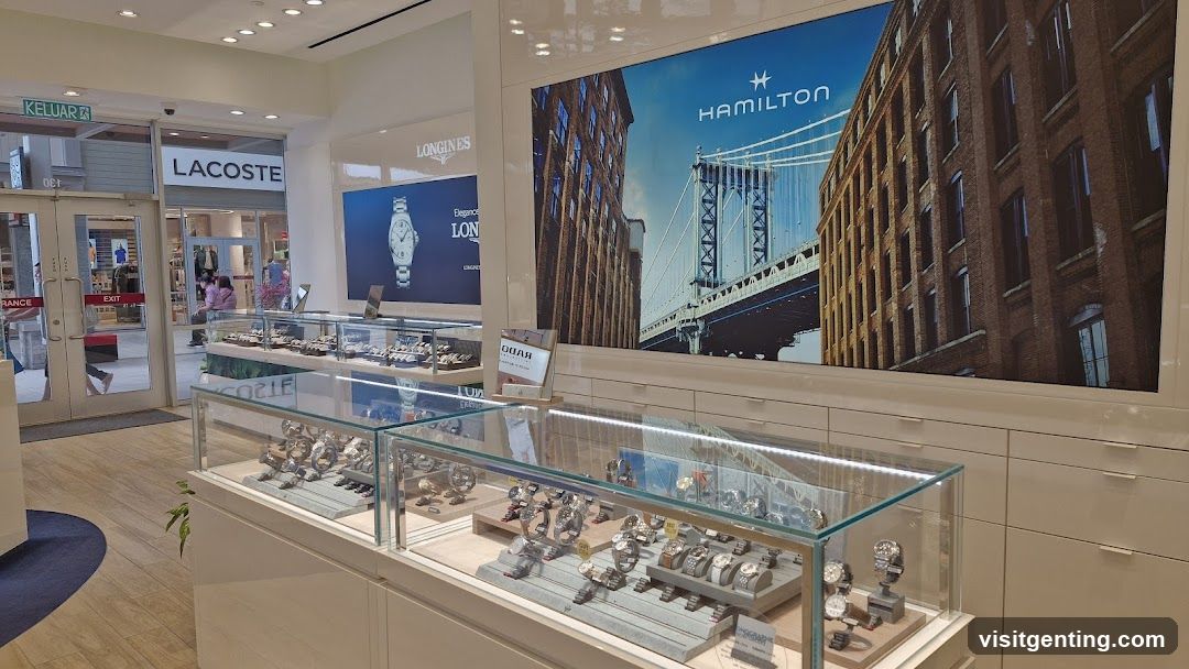 Interior of luxury watch store