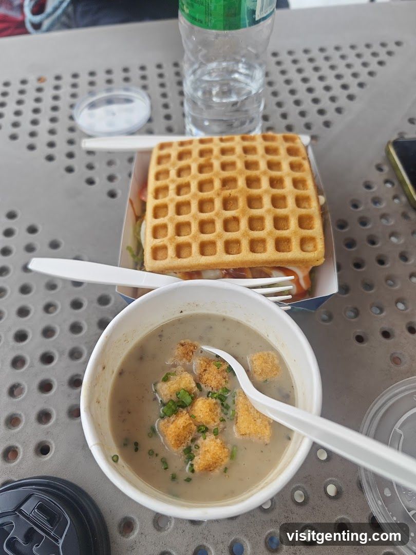 Food on outdoor table