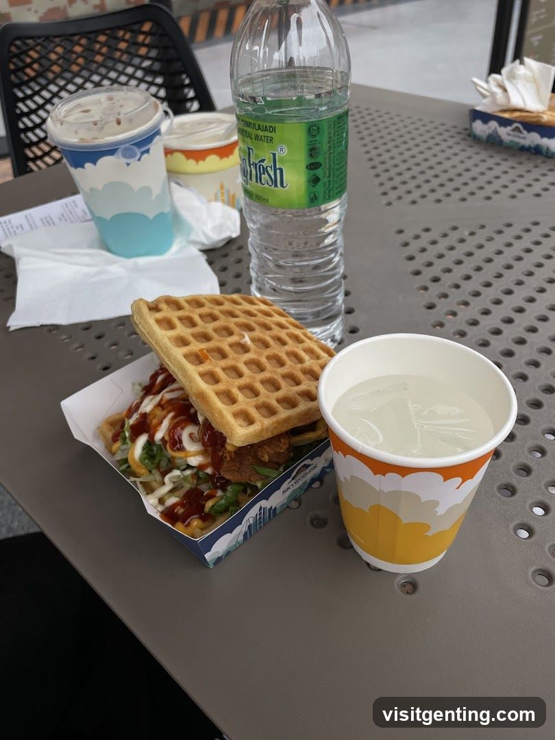 Outdoor Dining Table with Food and Drinks