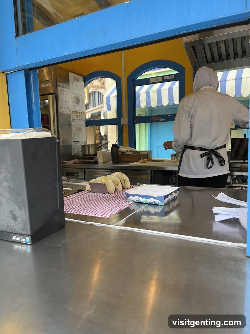Food stall interior