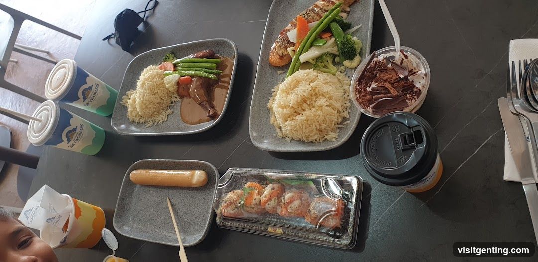 Dining Table with Food and Drinks