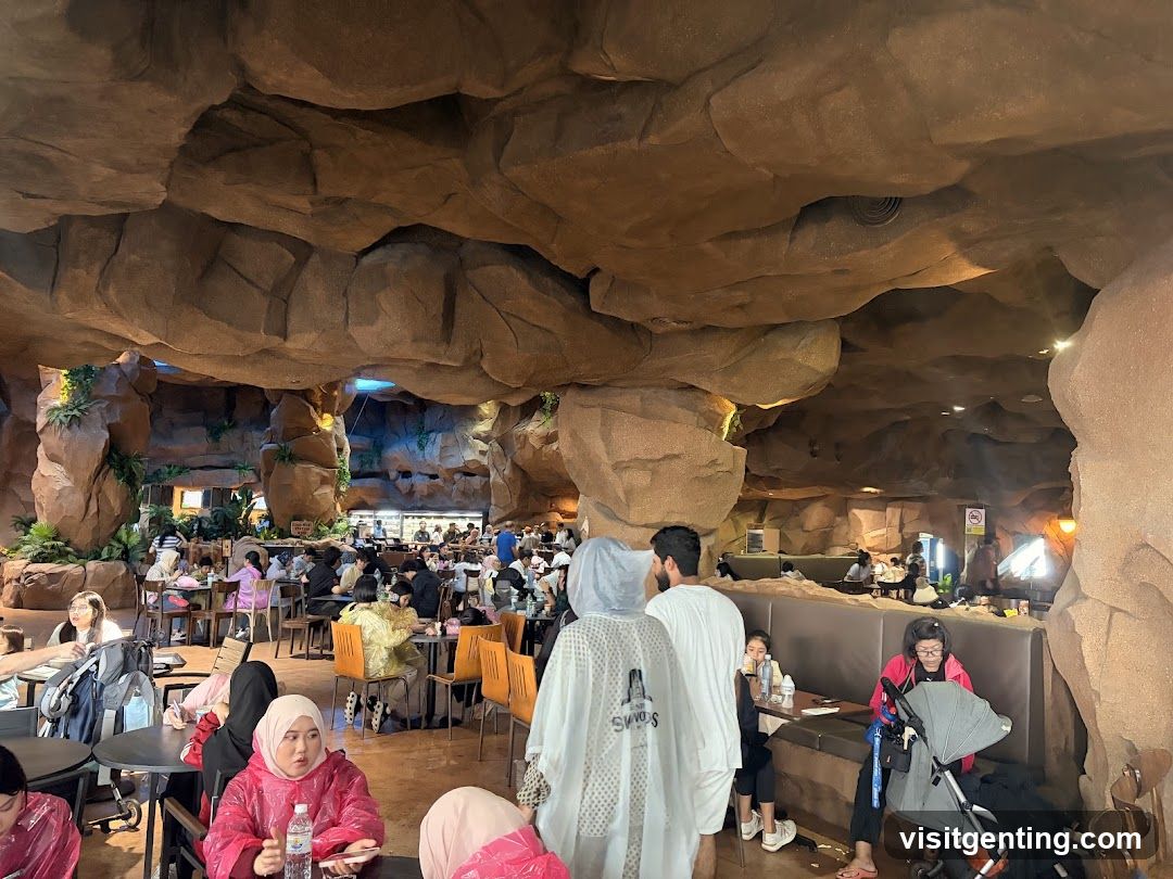 Cave-themed restaurant interior