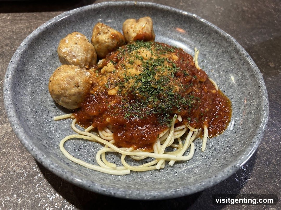Spaghetti with meatballs