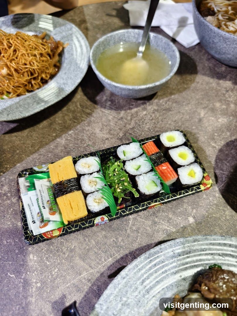 Dining Table with Food Items